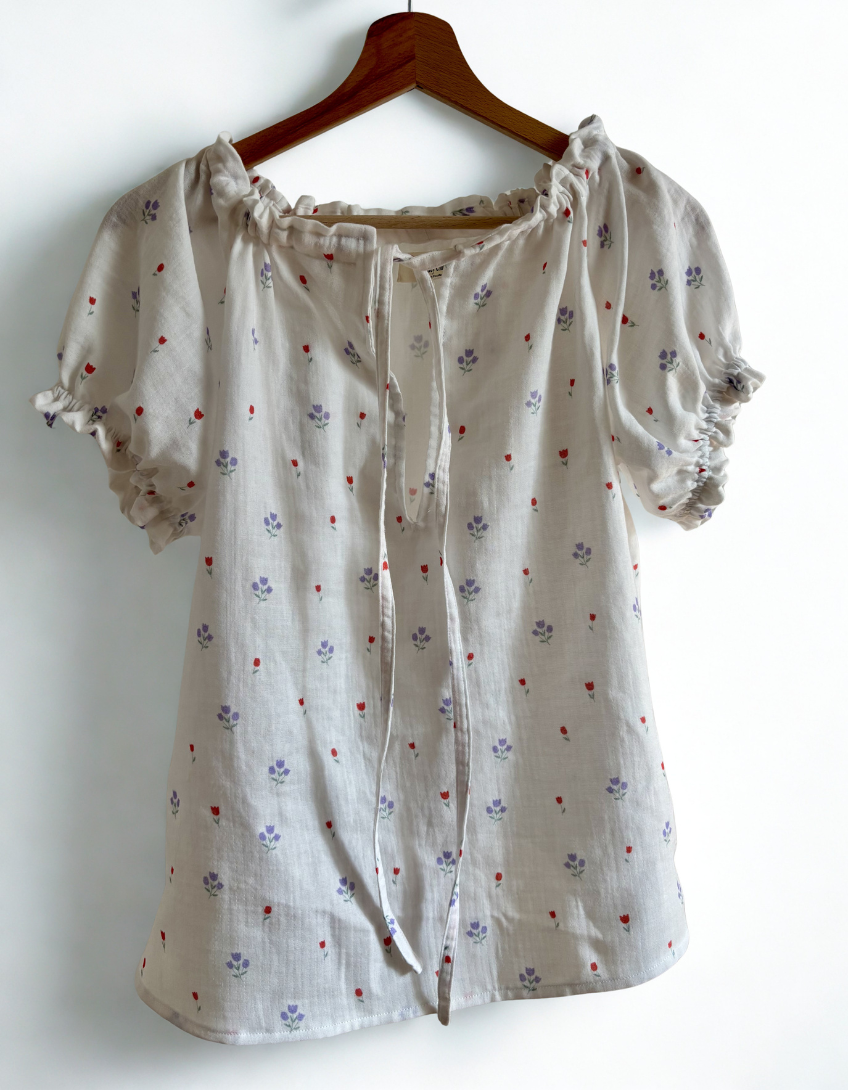 Pyjama Femme Coton Tulipes Fait Main – The Sleeping Beauty Club