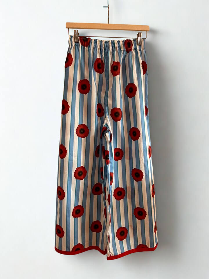 Pyjama Femme Coton Coquelicots Fait Main – The Sleeping Beauty Club